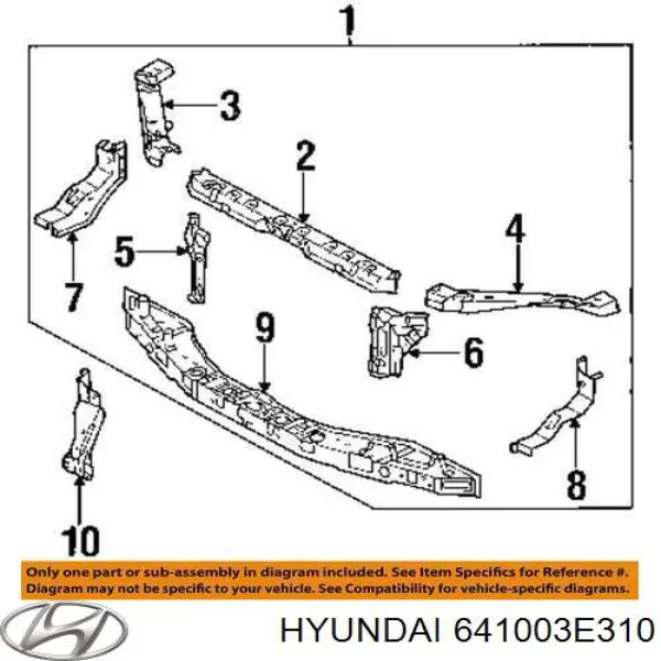 Панель передняя Hyundai/Kia 641003E310 цена, от 3.16 USD