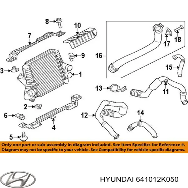 Рамка радиатора 641012K050 Hyundai/Kia