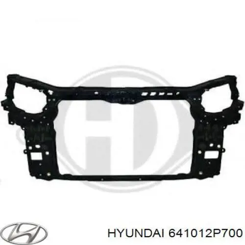 Суппорт радиатора в сборе (монтажная панель крепления фар) Hyundai/Kia 641012P700
