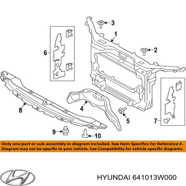 Купить 641013W000 Hyundai/Kia Установочная панель передняя