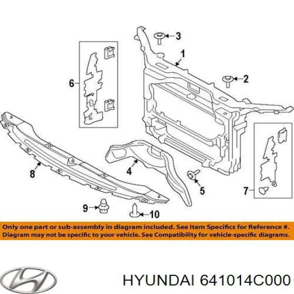 Панель передняя Hyundai/Kia 641014C000 цена, от 177.37 USD