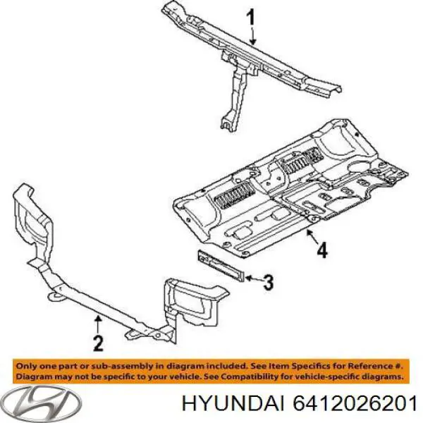 6412026201 Hyundai/Kia Суппорт радиатора верхний