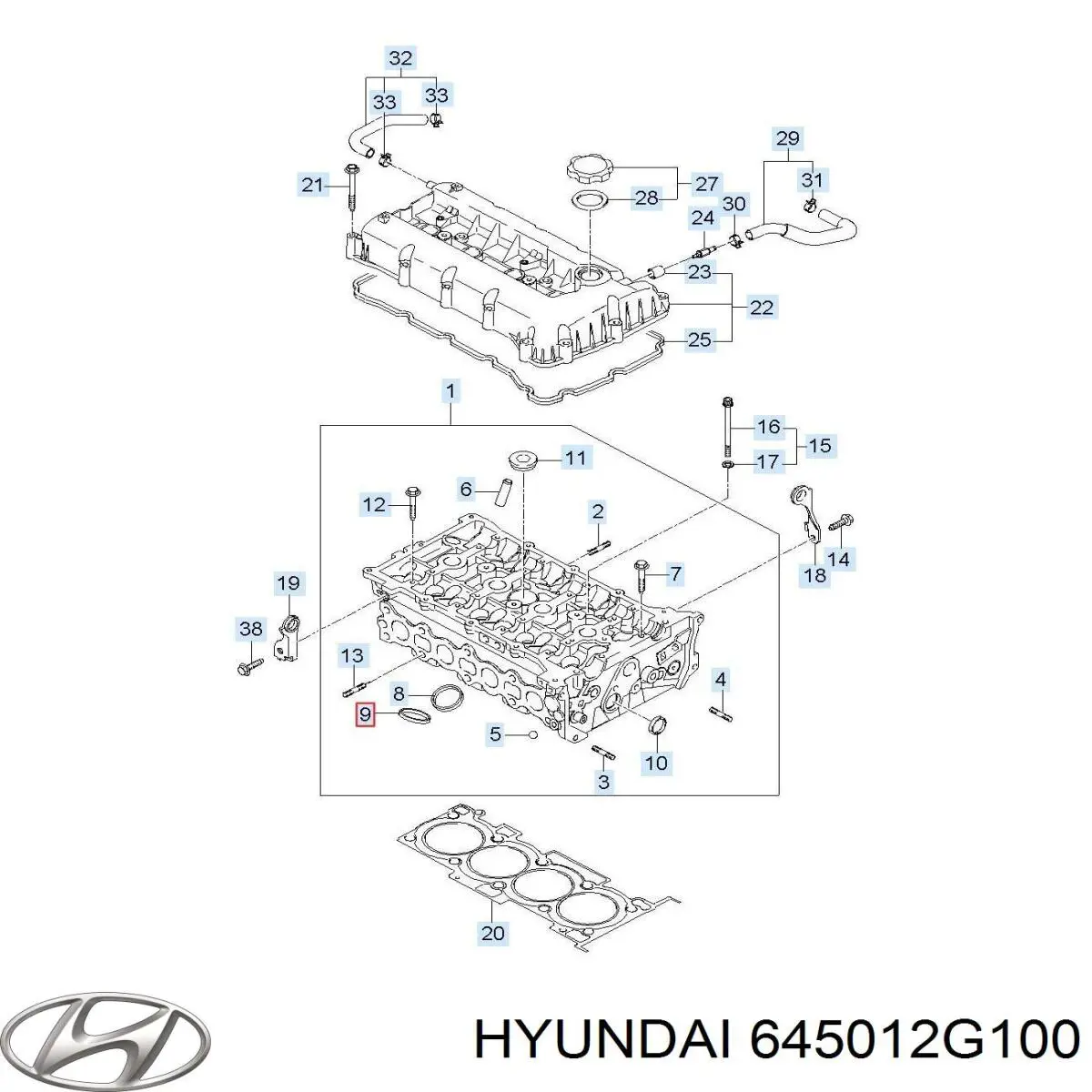 Арка крыла переднего левого Hyundai/Kia 645012G100
