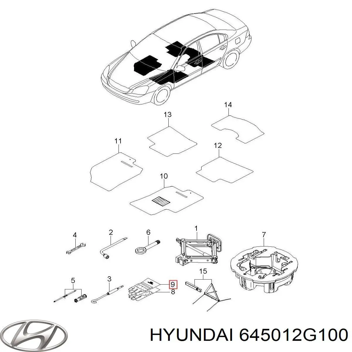 Купить 645012G100 Hyundai/Kia Арка крыла переднего левого