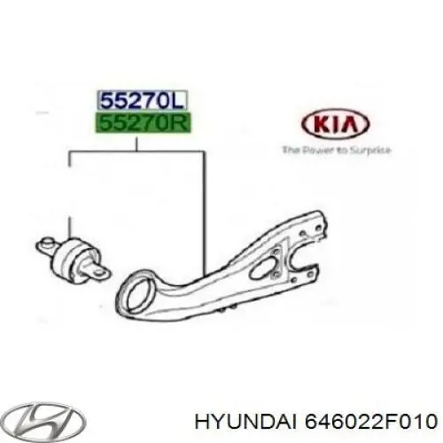 646022F010 Hyundai/Kia лонжерон рамы передний правый