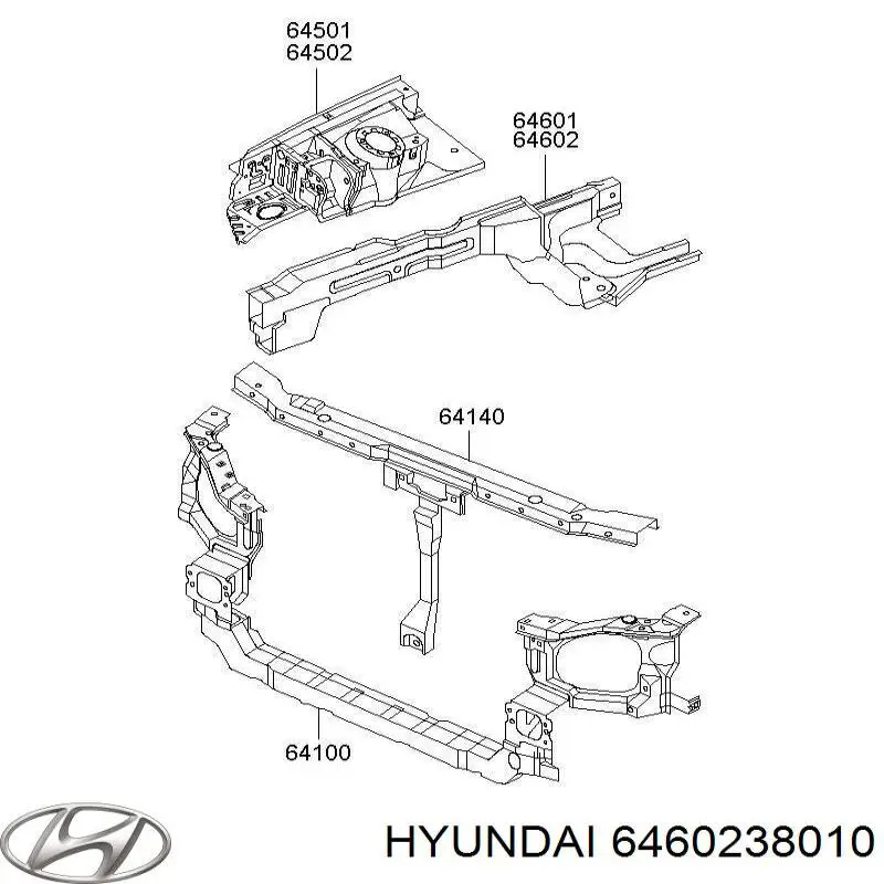 Лонжерон рамы передний правый на Hyundai Sonata 