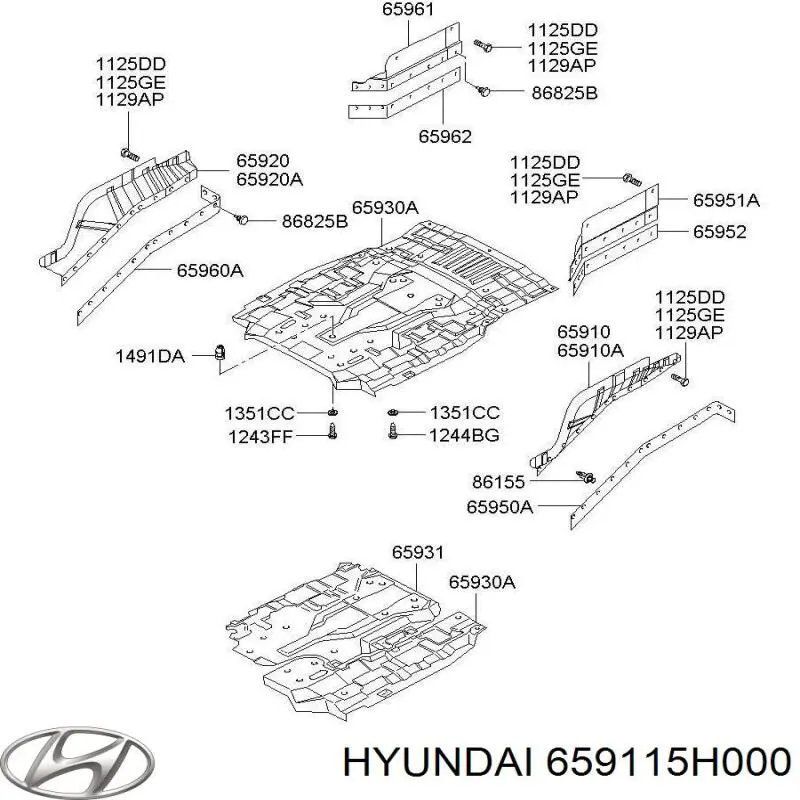 Защита двигателя левая на Hyundai HD LIGHT 