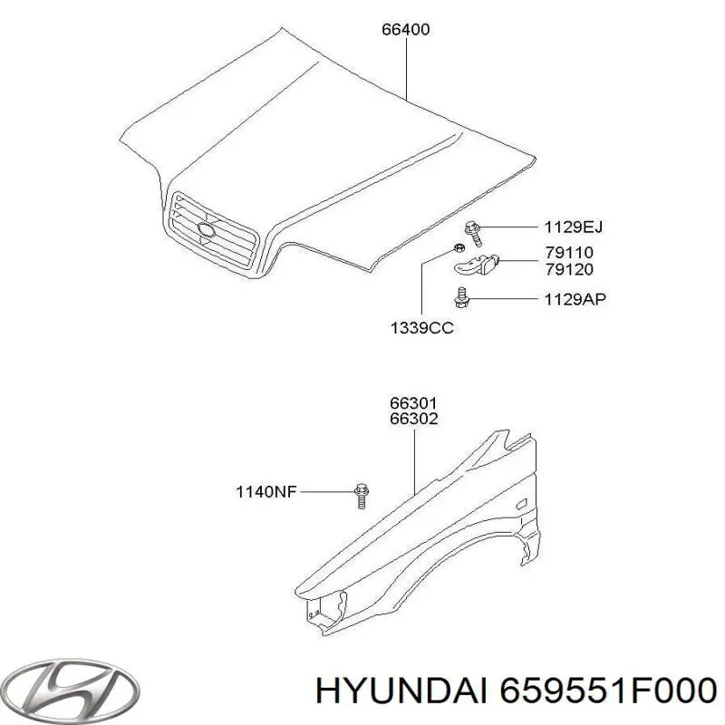  659551F000 Hyundai/Kia