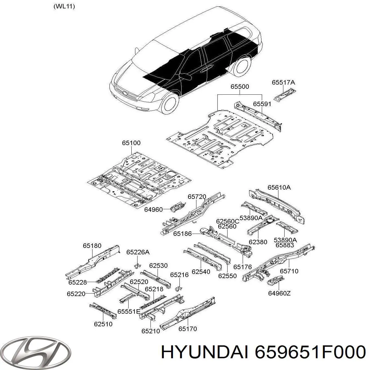 Купить 659651F000 Hyundai/Kia 