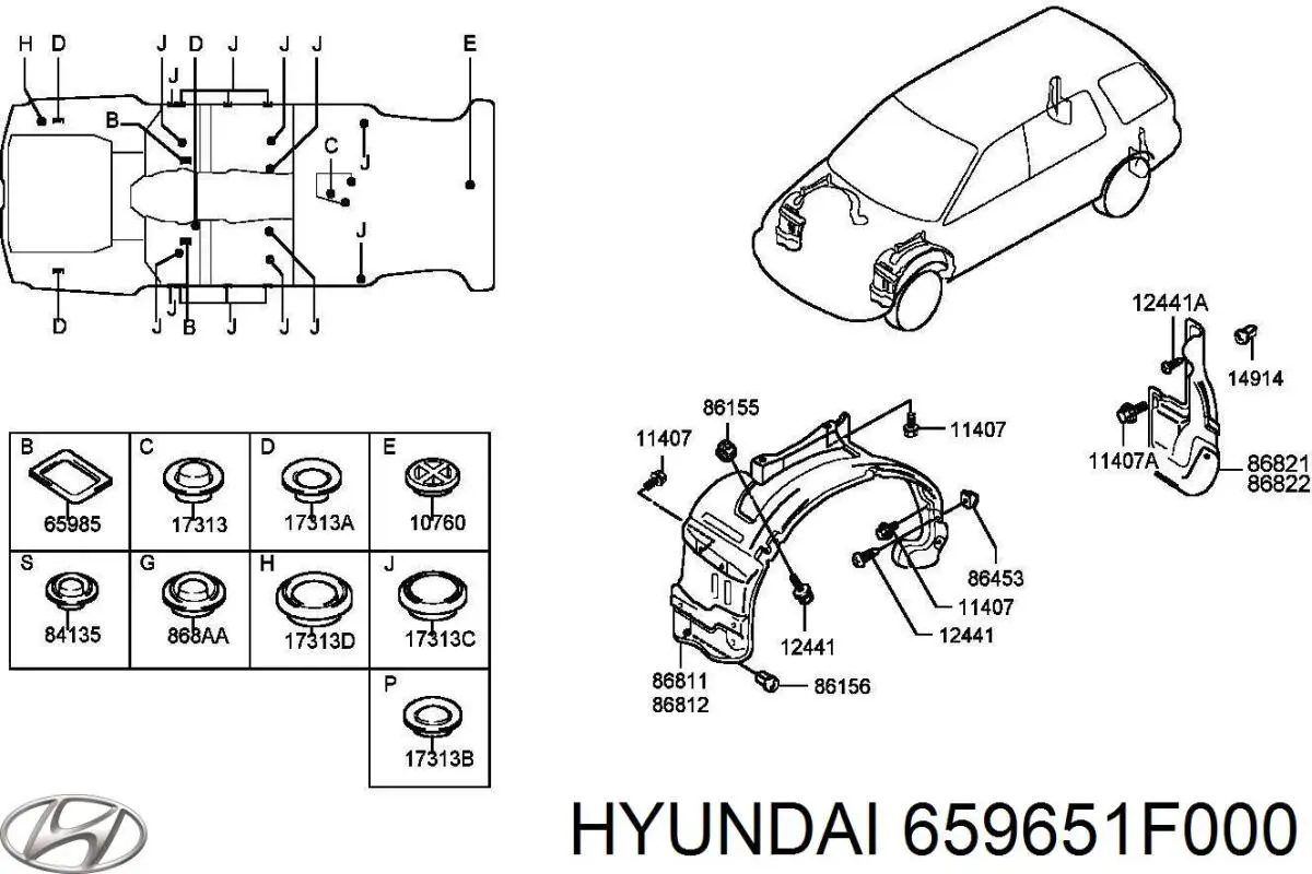  659651F000 Hyundai/Kia