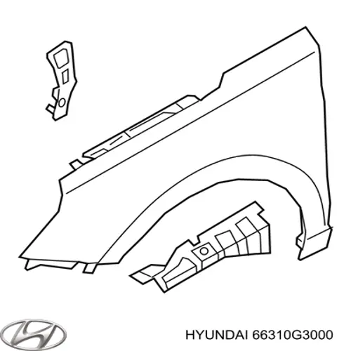 66310G3000 Hyundai/Kia крыло переднее левое