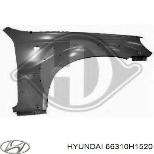 Крыло переднее левое Hyundai/Kia 66310H1520 цена, от 63.35 USD