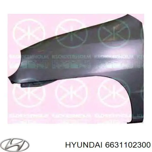 6631102300 Hyundai/Kia крыло переднее левое
