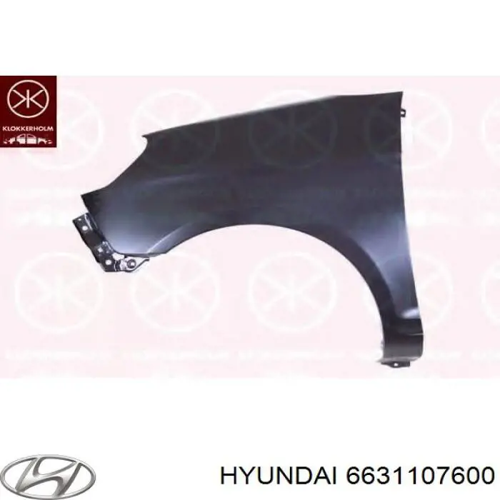6631107500 Hyundai/Kia Переднее левое крыло