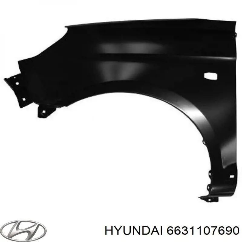 6631107690 Hyundai/Kia Переднее левое крыло