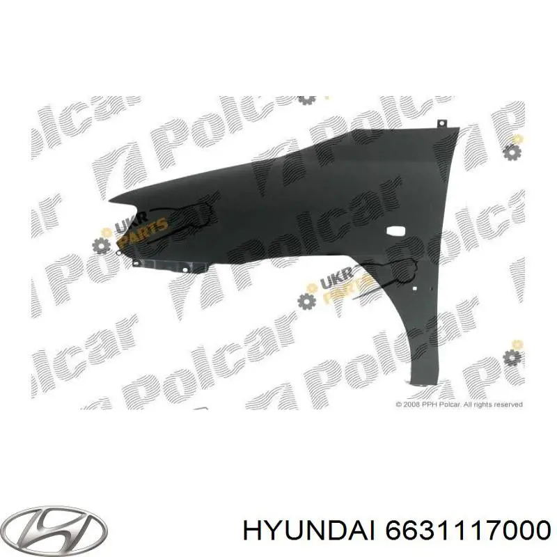 Купить 6631117000 Hyundai/Kia Крыло переднее левое