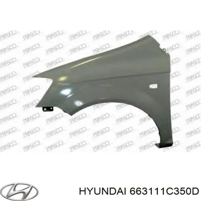 Крыло переднее левое Hyundai/Kia 663111C350D цена, от 53.94 USD