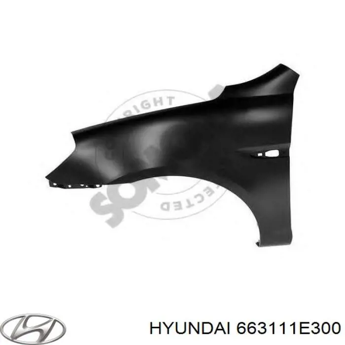 Крыло переднее левое Hyundai/Kia 663111E300 цена, от 31.01 USD
