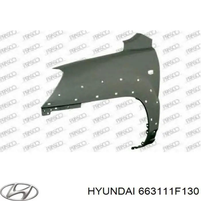 Крыло переднее левое Hyundai/Kia 663111F130 цена, от 53.26 USD