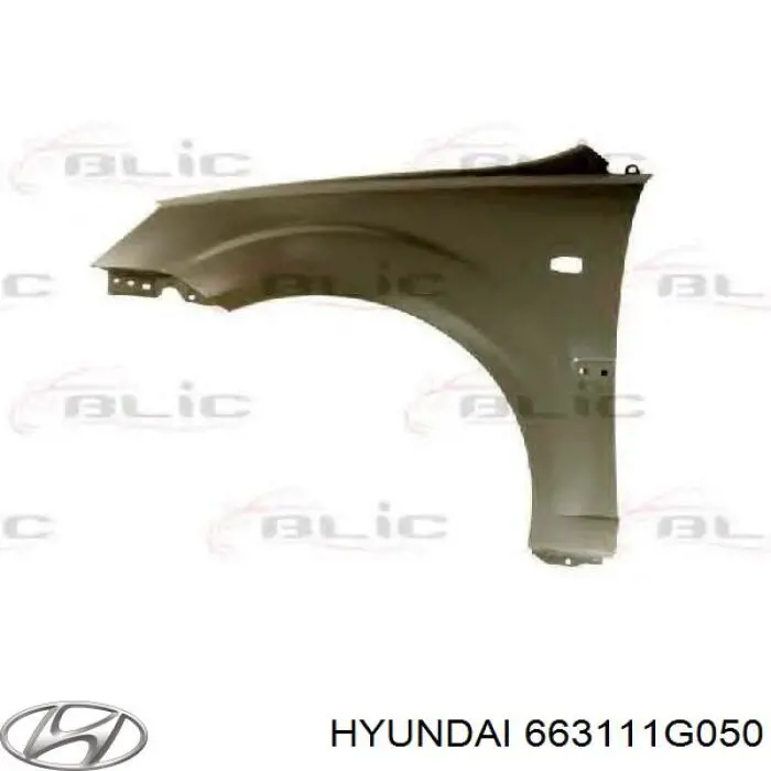 Крыло переднее левое 663111G050 Hyundai/Kia