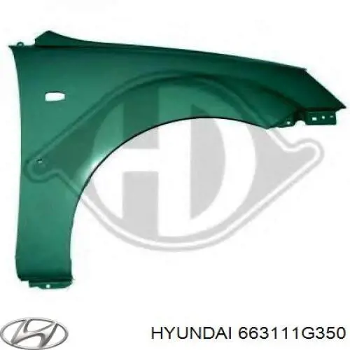 Крыло переднее левое 663111G350 Hyundai/Kia