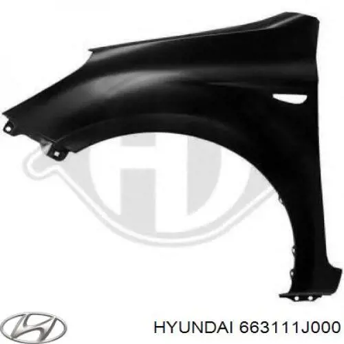 663111J000 Hyundai/Kia крыло переднее левое