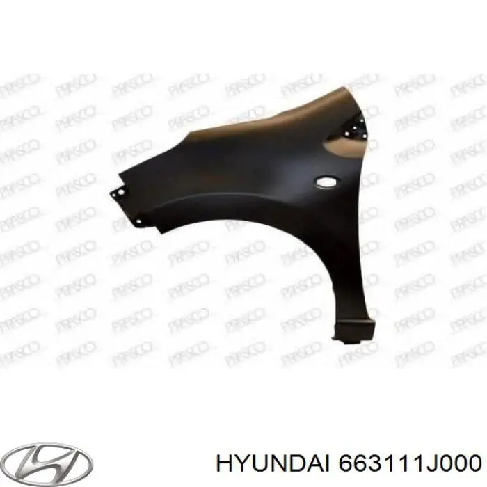 Крыло переднее левое Hyundai/Kia 663111J000 цена, от 45.99 USD