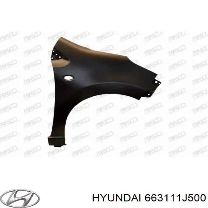 663111J500 Hyundai/Kia крыло переднее левое