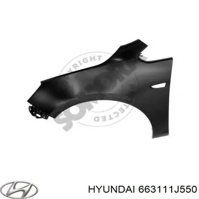 Крыло переднее левое Hyundai/Kia 663111J550 цена, от 74.74 USD