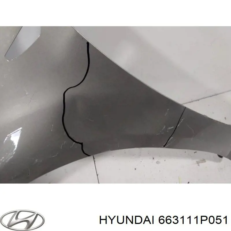 Крыло переднее левое Hyundai/Kia 663111P051 цена, от 142.66 USD