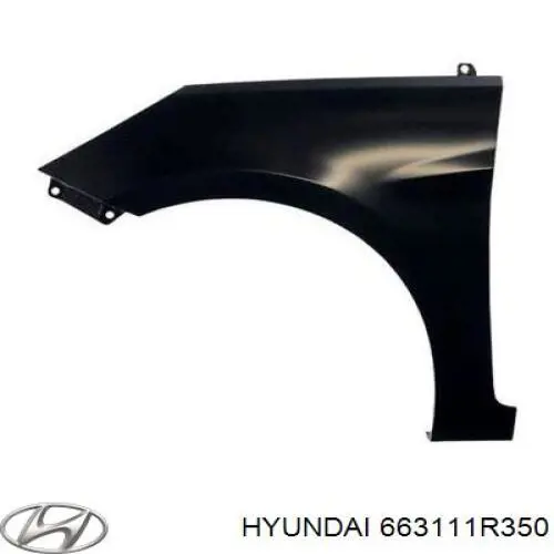 663111R350 Hyundai/Kia крыло переднее левое