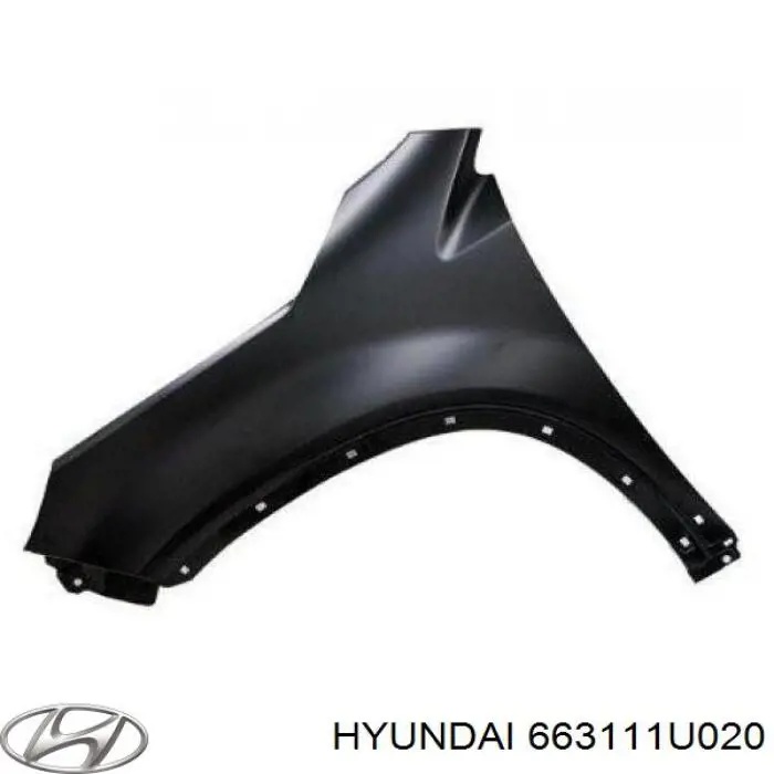 Крыло переднее левое 663111U020 Hyundai/Kia