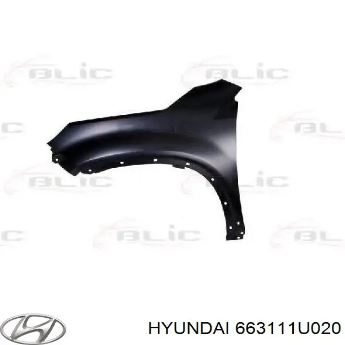 Купить 663111U020 Hyundai/Kia Крыло переднее левое