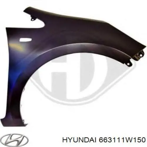 Крыло переднее левое HYUNDAI 663111W150