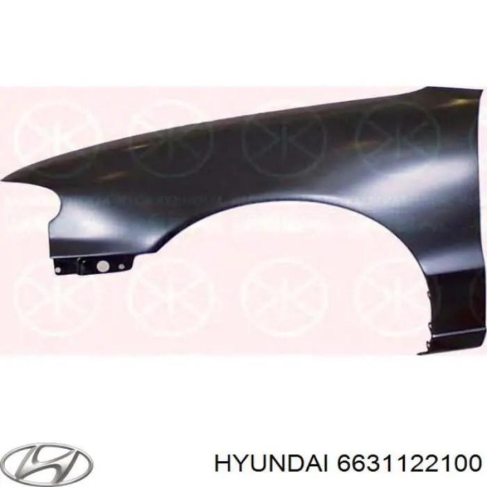 6631122100 Hyundai/Kia крыло переднее левое