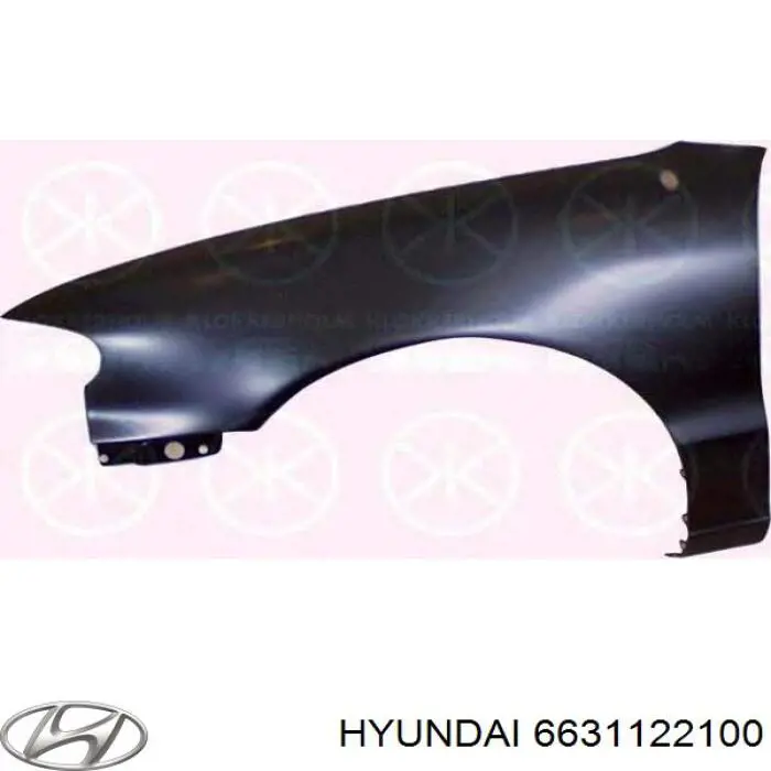 Крыло переднее левое 6631122101 Hyundai/Kia