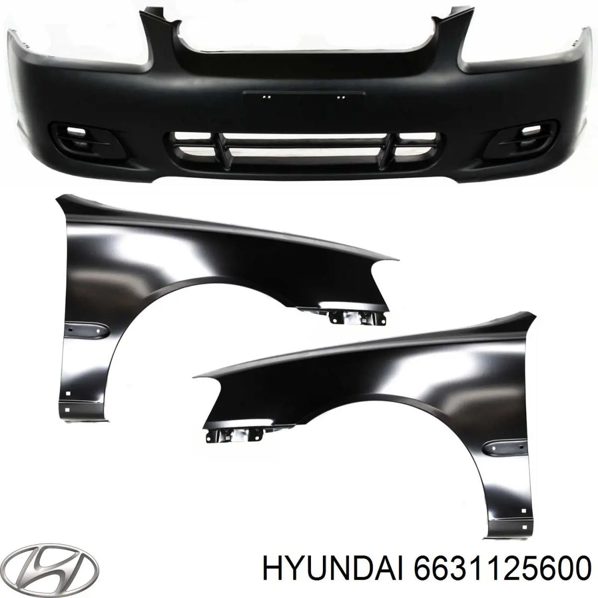 Крыло переднее левое на Hyundai Accent LC