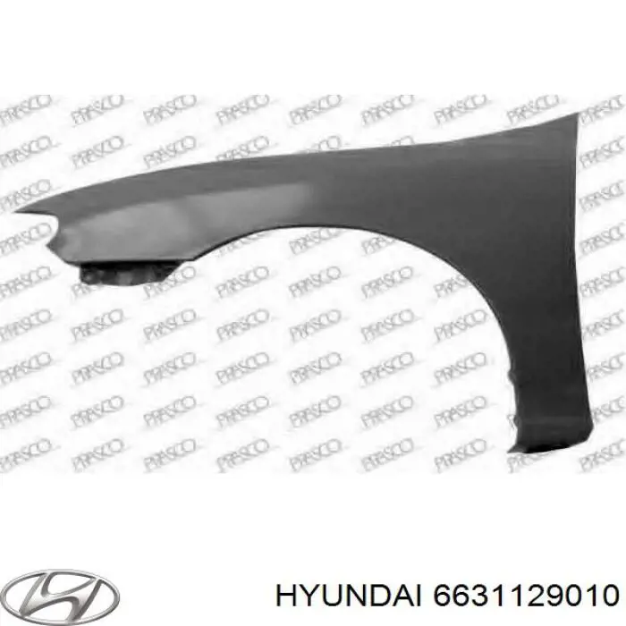 Крыло переднее левое 6631129010 Hyundai/Kia