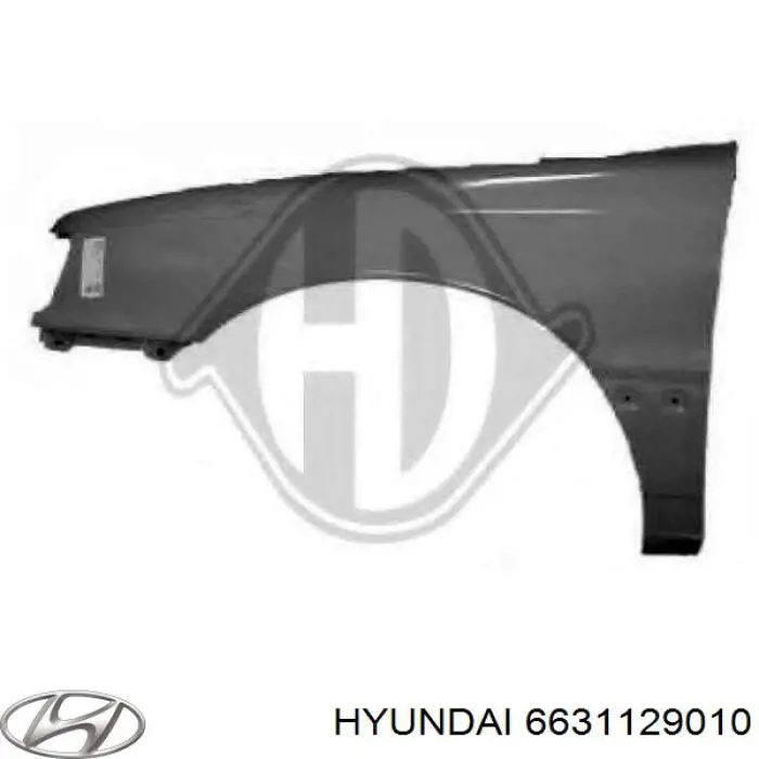 Крыло переднее левое Hyundai/Kia 6631129010 цена, от  