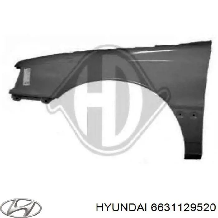  Крыло переднее левое Hyundai Lantra 2