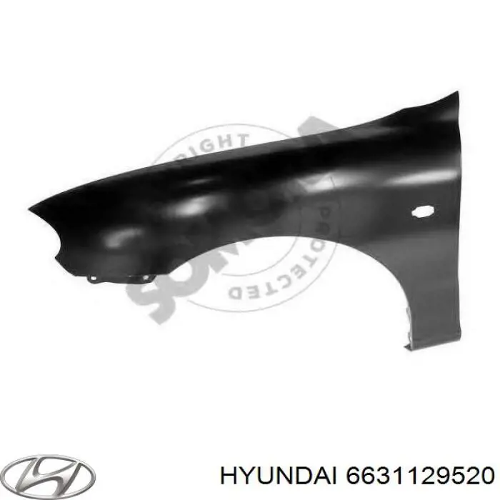 Крыло переднее левое Hyundai Lantra II седан (1995 - 2000) цена, от 393.05 USD