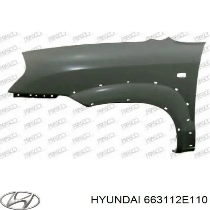 663112E110 Hyundai/Kia pára-lama dianteiro esquerdo