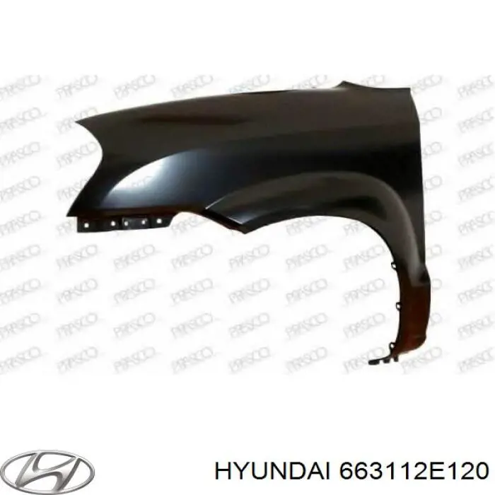 Крыло переднее левое Hyundai/Kia 663112E120 цена, от 47.34 USD