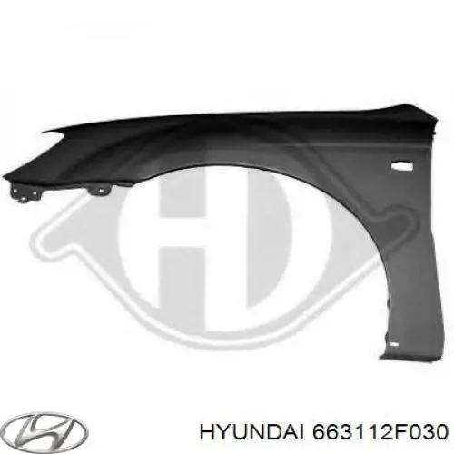 Крыло переднее левое 663112F030 Hyundai/Kia