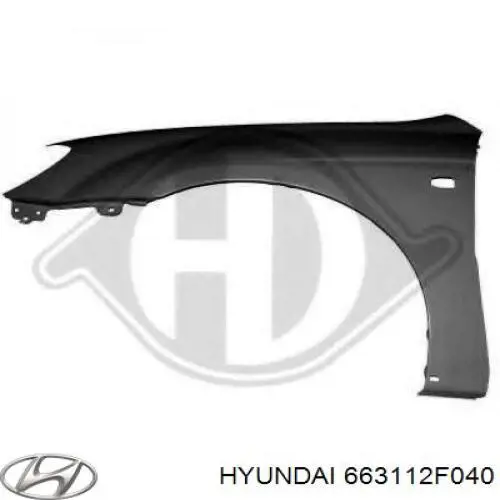 663112F040 Hyundai/Kia pára-lama dianteiro esquerdo