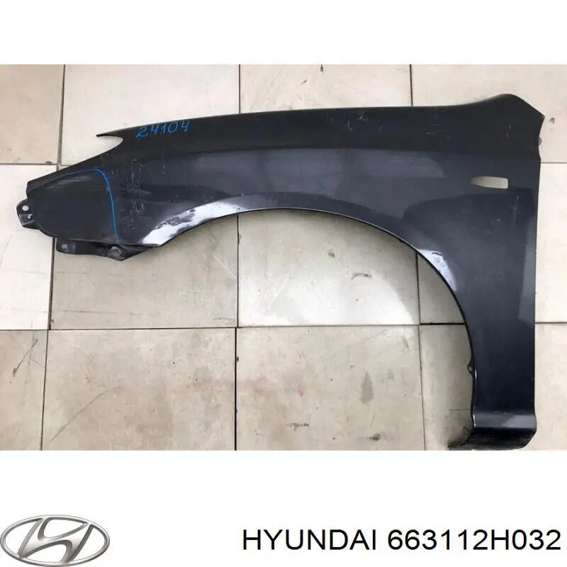 Крыло переднее левое 663112H032 Hyundai/Kia