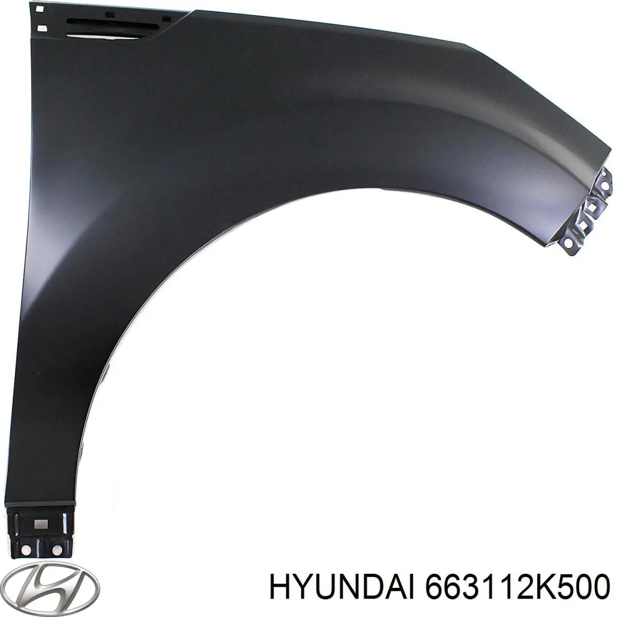 663112K500 Hyundai/Kia крыло переднее левое