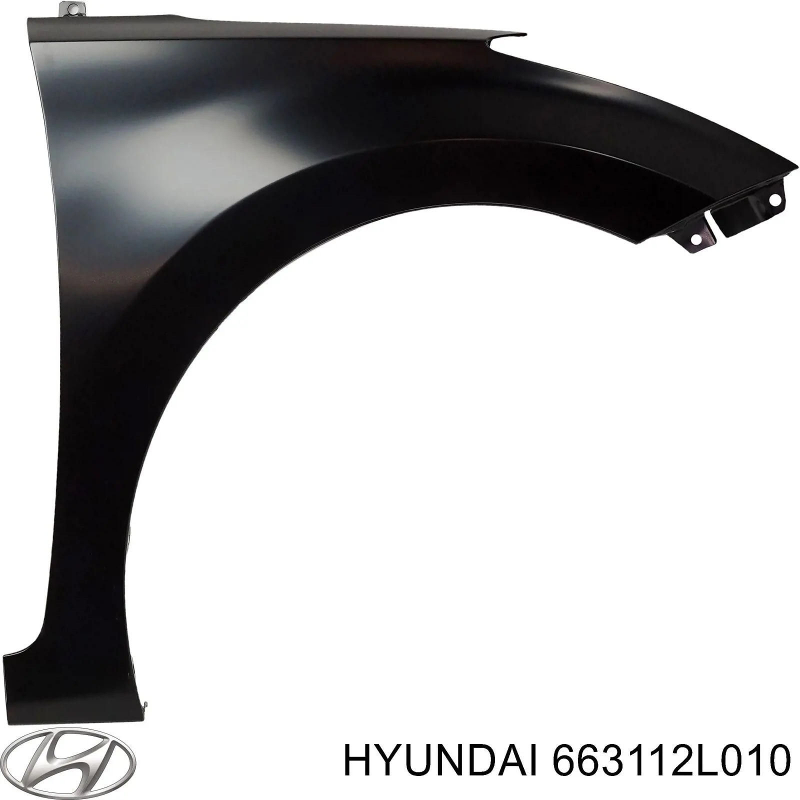 Крыло переднее левое 663112L010 Hyundai/Kia