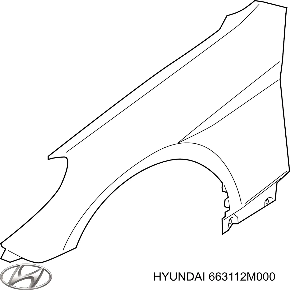 663112M000 Hyundai/Kia Переднее левое крыло