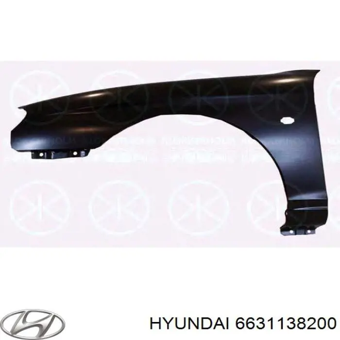 6631138200 Hyundai/Kia крыло переднее левое